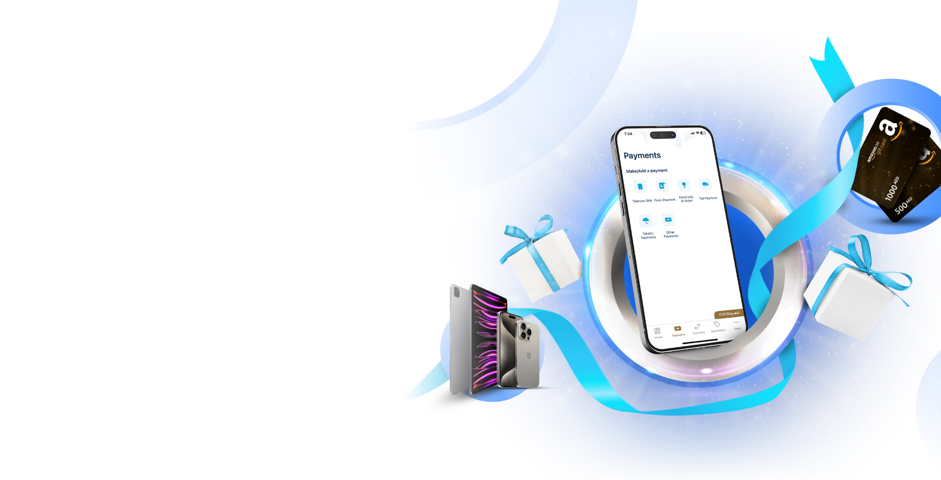 ADIB mobile App usage Prizes Website banner